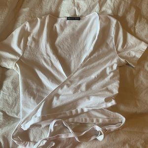 Brandy Melville White Wrap Shirt